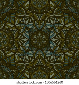 Tribal vector mandala. Vintage design for printing. Hand drawn background.