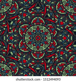 Tribal vector mandala. Vintage design for printing. Hand drawn background.