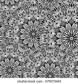 Tribal vector mandala. Vintage design for printing. Hand drawn background. Islam, Arabic, Indian, ottoman oriental ornament.