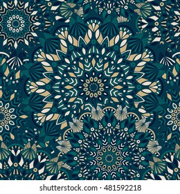 Tribal vector mandala. Vintage design for printing. Hand drawn background. Islam, Arabic, Indian, ottoman oriental ornament.