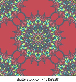 Tribal vector mandala. Vintage design for printing. Hand drawn background. Islam, Arabic, Indian, ottoman oriental ornament.