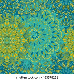 Tribal vector mandala. Vintage design for printing. Hand drawn background. Islam, Arabic, Indian, ottoman oriental ornament.
