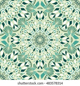 Tribal vector mandala. Vintage design for printing. Hand drawn background. Islam, Arabic, Indian, ottoman oriental ornament.