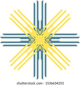 Tribal vector ornament. Germanic and Slavic pattern. Ethnic pattern . Aztec style. Geometric mosaic . Ancient interior. Modern pattern.