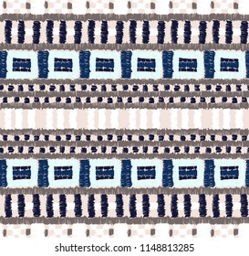 Tribal vector ornament. Seamless African pattern. Ethnic carpet with chevrons. Aztec style. Geometric mosaic on the tile, majolica. Ancient interior. Modern rug. Geo print on textile. Kente Cloth.