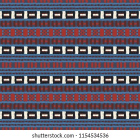 Tribal vector ornament. Seamless African pattern. Ethnic carpet with chevrons. Aztec style. Geometric mosaic on the tile, majolica. Ancient interior. Modern rug. Geo print on textile. Kente Cloth.