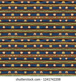 Tribal vector ornament. Seamless African pattern. Ethnic carpet with chevrons. Aztec style. Geometric mosaic on the tile, majolica. Ancient interior. Modern rug. Geo print on textile. Kente Cloth.