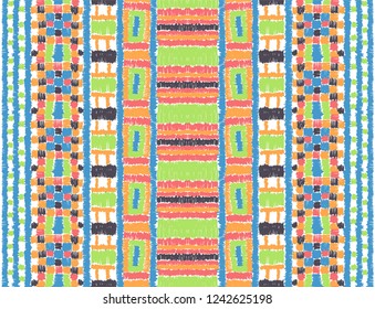 Tribal vector ornament. Seamless African pattern. Ethnic carpet with chevrons. Aztec style. Geometric mosaic on the tile, majolica. Ancient interior. Modern rug. Geo print on textile. Kente Cloth.