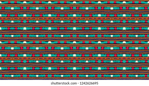 Tribal vector ornament. Seamless African pattern. Aztec style. Geometric mosaic on the tile, majolica. Ancient interior. Modern rug. Geo print on textile. Kente Cloth.