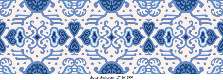 Tribal vector ornament. Seamless African pattern. Ethnic carpet with chevrons. Aztec style. Geometric mosaic on the tile, majolica. Ancient interior. Asian rug. Geo print on textile. Kente Cloth.