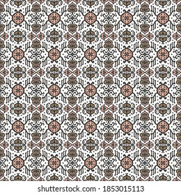 Tribal vector ornament. Seamless African pattern. Ethnic carpet with chevrons. Aztec style. Geometric mosaic on the tile, majolica. Ancient interior. Asian rug. Geo print on textile. Kente Cloth.