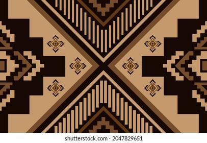 Tribal vector ornament. Seamless African pattern. Ethnic carpet with chevrons. 
Aztec style. Geometric mosaic on the tile, majolica. Ancient interior. 
Modern rug. Geo print on textile. Kente Cloth.
