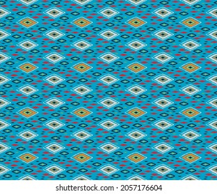 Tribal vector ornament. Seamless African pattern. Ethnic carpet with chevrons. Aztec style. Geometric mosaic on the tile, majolica. Ancient interior. Modern rug. Geo print on textile. Kente Cloth.