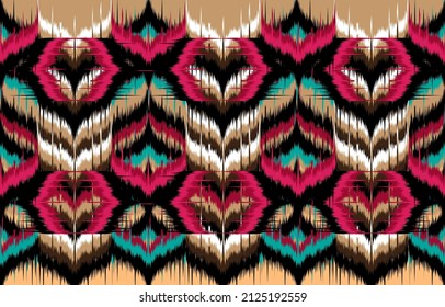 Tribal vector ornament. Seamless African pattern. Ethnic carpet with chevrons. 
Aztec style. Geometric mosaic on the tile, majolica. Ancient interior. 
Modern rug. Geo print on textile. Kente Cloth.