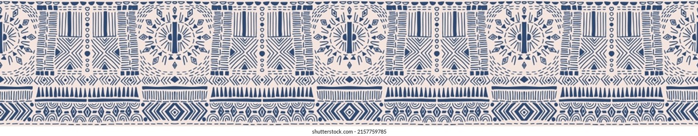 Tribal vector ornament. Seamless African pattern. Ethnic carpet with chevrons. Aztec style. Geometric mosaic on the tile, majolica. Ancient interior. Modern rug. Geo print on textile. Kente Cloth.