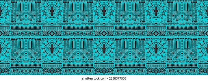 Tribal vector ornament. Seamless African pattern. Ethnic carpet with chevrons. Aztec style. Geometric mosaic on the tile, majolica. Ancient interior. Modern rug. Geo print on textile. Kente Cloth.