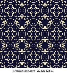 Tribal vector ornament. Seamless African pattern. Ethnic art. Geometric mosaic on the tile, majolica. Ancient interior. Modern rug. Geo print on textile.