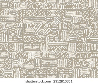 Tribal vector ornament. Seamless African pattern. Ethnic carpet style. Geometric mosaic on the tile Ancient interior.Modern rug. Geo print textile Cloth.Vector fabric Abstract digital printing linen