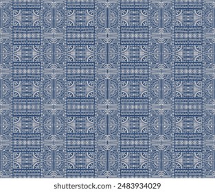 Tribal vector ornament. Seamless African pattern. Ethnic carpet with chevrons. Aztec style. Geometric mosaic on the tile, majolica. Ancient interior. Modern rug. Geo print on textile. Kente Cloth.