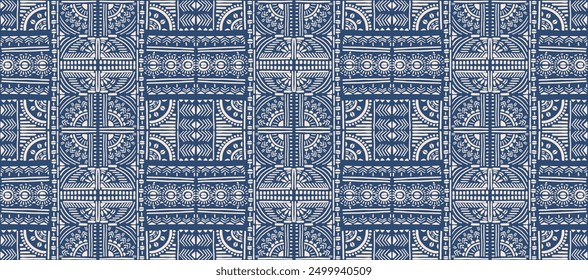 Tribal vector ornament. Seamless African pattern. Ethnic carpet with chevrons. Aztec style. Geometric mosaic on the tile, majolica. Ancient interior. Modern rug. Geo print on textile. Kente Cloth.