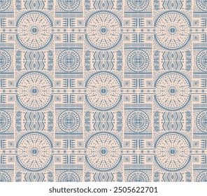 Tribal vector ornament. Seamless African pattern. Ethnic carpet with chevrons. Aztec style. Geometric mosaic on the tile, majolica. Ancient interior. Modern rug. Geo print on textile. Kente Cloth.