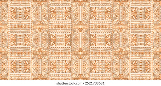 Tribal vector ornament. Seamless African pattern. Ethnic carpet with chevrons. Aztec style. Geometric mosaic on the tile, majolica. Ancient interior. Modern rug. Geo print on textile. Kente Cloth.