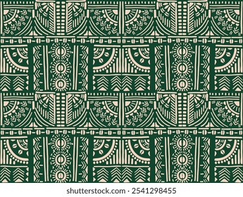 Tribal vector ornament. Seamless African pattern. Ethnic carpet with chevrons. Aztec style. Geometric mosaic on the tile, majolica. Ancient interior. Modern rug. Geo print on textile. Kente Cloth.
