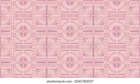 Tribal vector ornament. Seamless African pattern. Ethnic carpet with chevrons. Aztec style. Geometric mosaic on the tile, majolica. Ancient interior. Modern rug. Geo print on textile. Kente Cloth.
