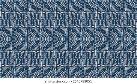 Tribal vector ornament. Seamless African pattern. Ethnic carpet with chevrons. Aztec style. Geometric mosaic on the tile, majolica. Ancient interior. Modern rug. Geo print on textile. Kente Cloth.