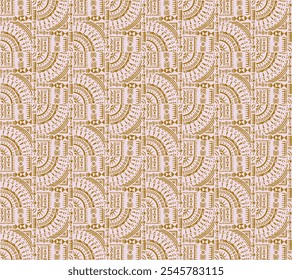Tribal vector ornament. Seamless African pattern. Ethnic carpet with circle, wave. Aztec style. Geometric mosaic on the tile, majolica. Ancient interior. Modern rug. Geo print on textile. Kente Cloth.