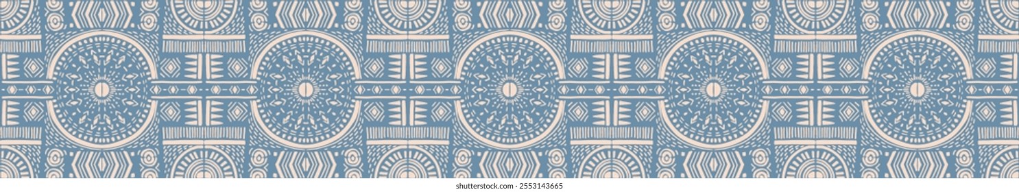 Tribal vector ornament. Seamless African pattern. Ethnic carpet with chevrons. Aztec style. Geometric mosaic on the tile, majolica. Ancient interior. Modern rug. Geo print on textile. Kente Cloth.