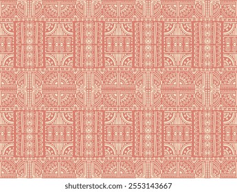 Tribal vector ornament. Seamless African pattern. Ethnic carpet with chevrons. Aztec style. Geometric mosaic on the tile, majolica. Ancient interior. Modern rug. Geo print on textile. Kente Cloth.