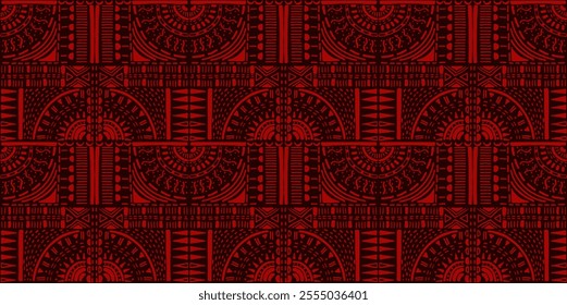 Tribal vector ornament. Seamless African pattern. Ethnic carpet with chevrons. Aztec style. Geometric mosaic on the tile, majolica. Ancient interior. Modern rug. Geo print on textile. Kente Cloth.