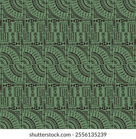 Tribal vector ornament. Seamless African pattern. Ethnic carpet with chevrons. Aztec style. Geometric mosaic on the tile, majolica. Ancient interior. Modern rug. Geo print on textile. Kente Cloth.