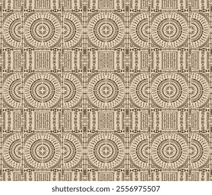 Tribal vector ornament. Seamless African pattern. Ethnic carpet with chevrons. Aztec style. Geometric mosaic on the tile, majolica. Ancient interior. Modern rug. Geo print on textile. Kente Cloth.