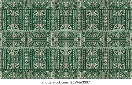 Tribal vector ornament. Seamless African pattern. Ethnic carpet with chevrons. Aztec style. Geometric mosaic on the tile, majolica. Ancient interior. Modern rug. Geo print on textile. Kente Cloth.