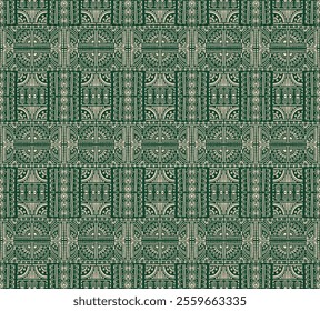 Tribal vector ornament. Seamless African pattern. Ethnic carpet with chevrons. Aztec style. Geometric mosaic on the tile, majolica. Ancient interior. Modern rug. Geo print on textile. Kente Cloth.