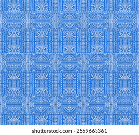 Tribal vector ornament. Seamless African pattern. Ethnic carpet with chevrons. Aztec style. Geometric mosaic on the tile, majolica. Ancient interior. Modern rug. Geo print on textile. Kente Cloth.