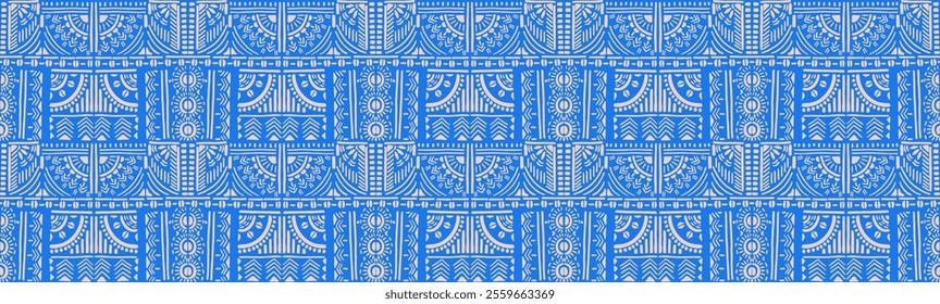 Tribal vector ornament. Seamless African pattern. Ethnic carpet with chevrons. Aztec style. Geometric mosaic on the tile, majolica. Ancient interior. Modern rug. Geo print on textile. Kente Cloth.