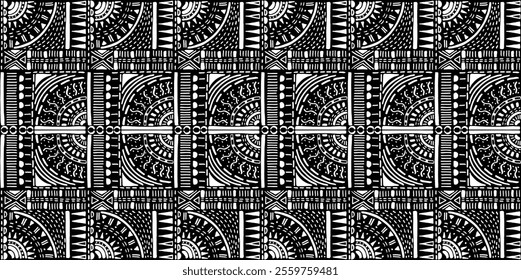 Tribal vector ornament. Seamless African pattern. Ethnic carpet with chevrons. Aztec style. Geometric mosaic on the tile, majolica. Ancient interior. Modern rug. Geo print on textile. Kente Cloth.