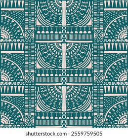 Tribal vector ornament. Seamless African pattern. Ethnic carpet with chevrons. Aztec style. Geometric mosaic on the tile, majolica. Ancient interior. Modern rug. Geo print on textile. Kente Cloth.