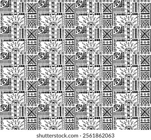 Tribal vector ornament. Seamless African pattern. Ethnic carpet with chevrons. Aztec style. Geometric mosaic on the tile, majolica. Ancient interior. Modern rug. Geo print on textile. Kente Cloth.