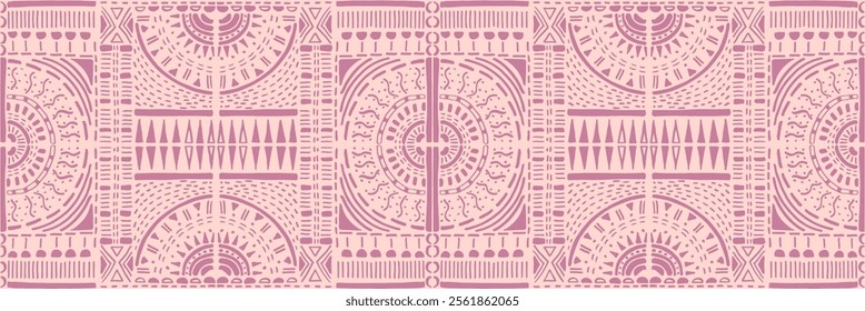 Tribal vector ornament. Seamless African pattern. Ethnic carpet with chevrons. Aztec style. Geometric mosaic on the tile, majolica. Ancient interior. Modern rug. Geo print on textile. Kente Cloth.