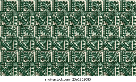 Tribal vector ornament. Seamless African pattern. Ethnic carpet with chevrons. Aztec style. Geometric mosaic on the tile, majolica. Ancient interior. Modern rug. Geo print on textile. Kente Cloth.