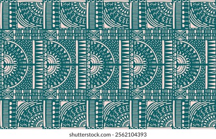 Tribal vector ornament. Seamless African pattern. Ethnic carpet with chevrons. Aztec style. Geometric mosaic on the tile, majolica. Ancient interior. Modern rug. Geo print on textile. Kente Cloth.