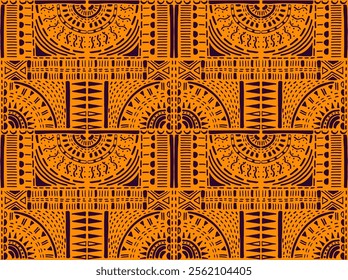 Tribal vector ornament. Seamless African pattern. Ethnic carpet with chevrons. Aztec style. Geometric mosaic on the tile, majolica. Ancient interior. Modern rug. Geo print on textile. Kente Cloth.