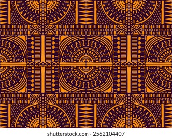 Tribal vector ornament. Seamless African pattern. Ethnic carpet with chevrons. Aztec style. Geometric mosaic on the tile, majolica. Ancient interior. Modern rug. Geo print on textile. Kente Cloth.