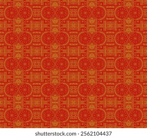 Tribal vector ornament. Seamless African pattern. Ethnic carpet with chevrons. Aztec style. Geometric mosaic on the tile, majolica. Ancient interior. Modern rug. Geo print on textile. Kente Cloth.