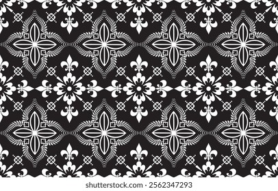 Tribal vector ornament. Seamless African pattern. Ethnic carpet with chevrons. Aztec style. Geometric mosaic on the tile, majolica. Ancient interior. Modern rug. Geo print on textile. Kente Cloth.