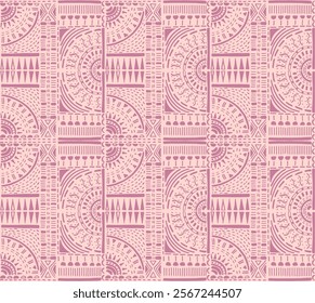 Tribal vector ornament. Seamless African pattern. Ethnic carpet with chevrons. Aztec style. Geometric mosaic on the tile, majolica. Ancient interior. Modern rug. Geo print on textile. Kente Cloth.